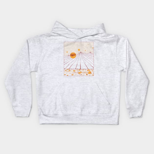 Fossil Mountain Kids Hoodie by allysonmakuchart